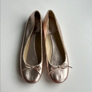 kate spade Metallic Rose Gold Ballet Flats
